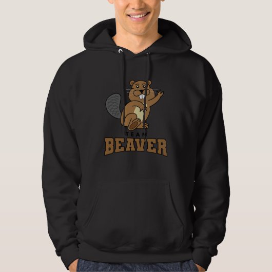 Veste À Capuche Beaver Joke Rodents Animal Beaver  Beaver Hunter (Devant)