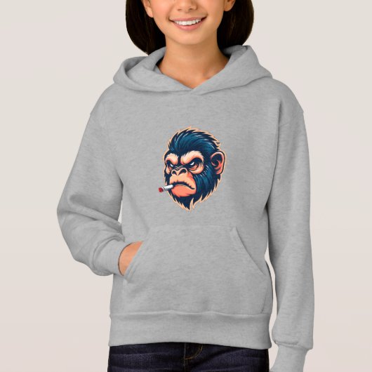 Veste à capuche bébé singe mignon (Devant)