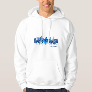 Veste À Capuche Belfast Irlande du Nord Skyline Blue