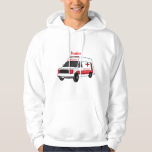 Veste À Capuche Belle ambulance rouge caricature van