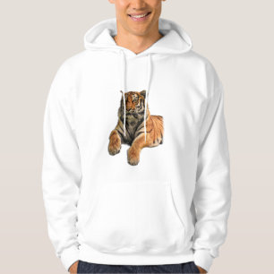 Veste À Capuche Belle photo Tigre du Bengale Visage et pattes