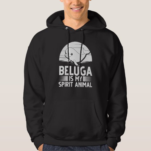 Veste À Capuche Béluga baleine Bébé animal (Devant)