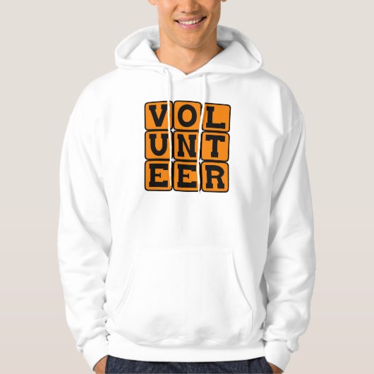 Veste À Capuche Bénévole, Dévoué de Temps et d'Effort.png (Devant)
