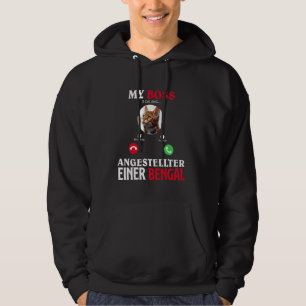 Veste À Capuche Bengale Chat MON BOSS EMPLOYÉ D'UN BENGAL Chat Fun