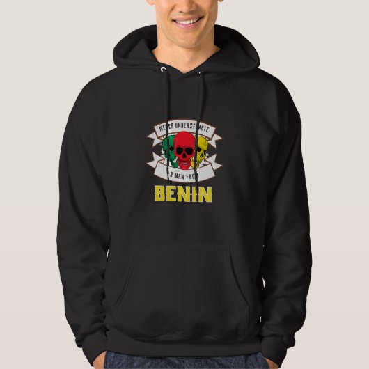 Veste À Capuche Bénin Ne jamais sous-estimer (Devant)