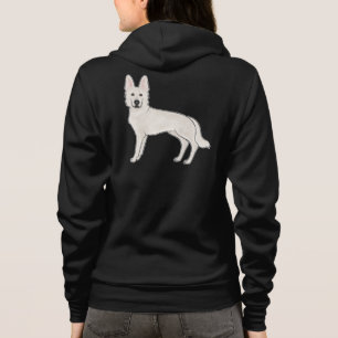 Veste À Capuche Berger Blanc Suisse Blanc GSD Chien de Dessin Anim
