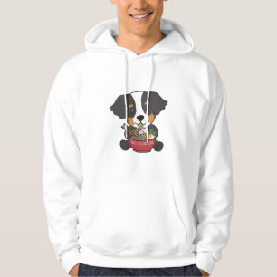 Veste À Capuche Bernese Mountain Dog Manger Ramen Sweet Kawaii