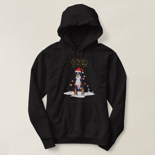 Veste À Capuche Bernese Mountain Dog Merry Christmas Berner Xmas C (Design devant)