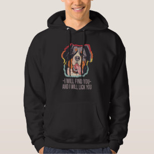 Veste À Capuche Bernese Mountain Dog Retro Couleur coucher de sole