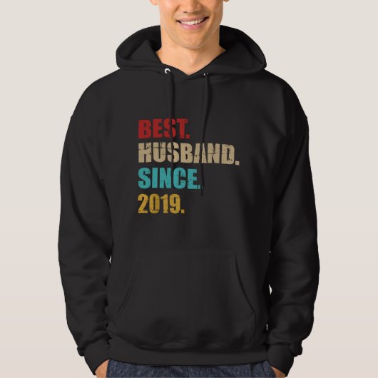 Veste À Capuche Best husband since 2019 3rd wedding anniversary (Devant)