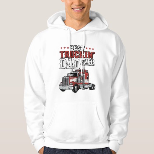 Veste À Capuche Best Truckin Dad Ever Vintage Truck Shirt Design_1 (Devant)