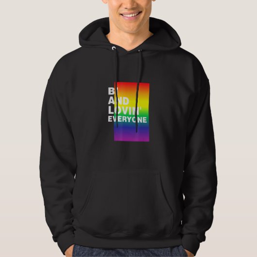 Veste À Capuche Bi Et Aimer Tout Le Monde Lgbtq Pride Bi Pride Bi  (Devant)