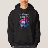 Veste À Capuche Bi Frequency Sensor Bisexual Rainbow Pride Bisexua (Devant)