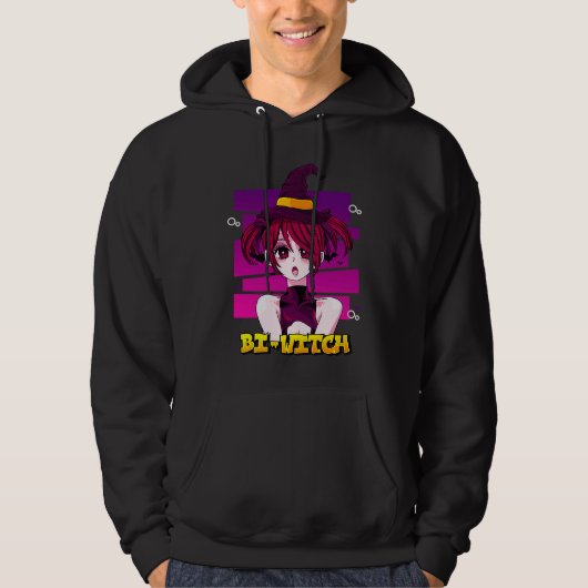 Veste À Capuche Bi Witch Bisexual Witch Pun Bihexual Bi Pride Gay  (Devant)