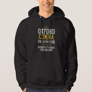 Veste À Capuche Bibliothécaire écrivain de l'Oxford Comma Preserva