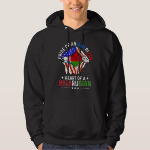 Veste À Capuche Biélorusse Américain Amérique Fierté Étranger Biél