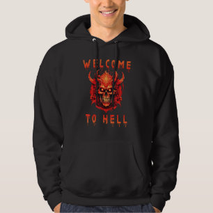 Veste À Capuche Bienvenue en enfer Halloween Diable Satan Occult 6