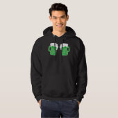 Veste À Capuche Bière graphique de la Saint Patrick Boire verte (Devant entier)
