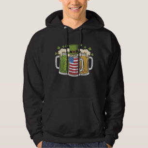 Veste À Capuche Bière Irlandaise Irlande États-Unis Drapeau Améric