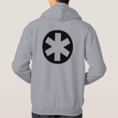 Veste À Capuche Big Asterisk - noir et blanc (Dos)