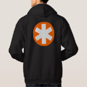 Veste À Capuche Big Asterisk - Orange et blanc (Dos)