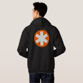 Veste À Capuche Big Asterisk - Orange et blanc (Dos entier)