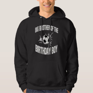 Veste À Capuche Big Brother De L'Anniversaire Boy Soccer Ball Team