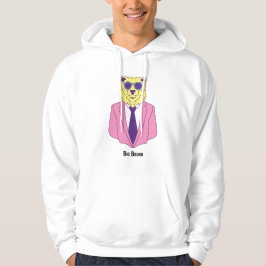 Veste À Capuche Big Bruno - Ours en rose Suite (Devant)