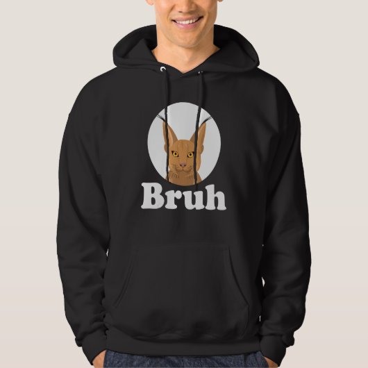 Veste À Capuche Big Floppa Caracal Cat Meme Bruh (Devant)
