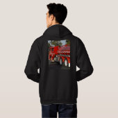 Veste À Capuche Big_Red Fire Engine, Sweatshirt à capuchon noir po (Dos entier)