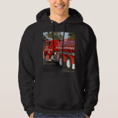 Veste À Capuche Big_Red Fire Engine, Sweatshirt à capuchon noir po (Devant)