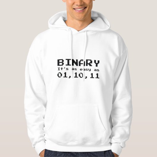 Veste À Capuche Binary It's As Easy As 01,10,11 (Devant)
