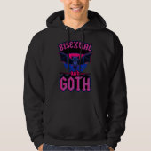Veste À Capuche Bisexual And Goth Gothic Emo Bat Pride LGBTQ Hallo (Devant)