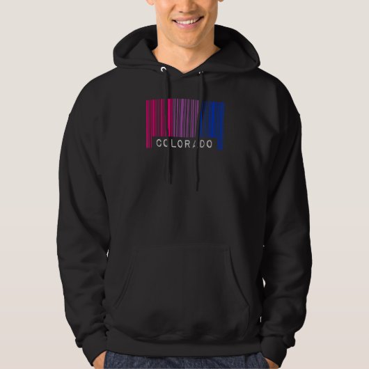 Veste À Capuche Bisexual Barcode Pride Colorado Queer Aesthétique (Devant)