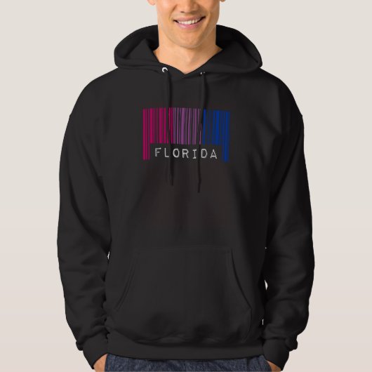 Veste À Capuche Bisexual Barcode Pride Florida Queer Aesthetic LGB (Devant)