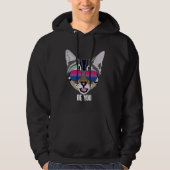 Veste À Capuche Bisexual Be You Bi Pride Cat (Devant)