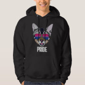 Veste À Capuche Bisexual Pride  Cat Bi Pride (Devant)
