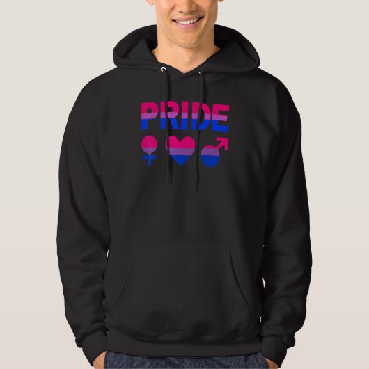 Veste À Capuche Bisexual Pride Lgbtqia Love Support Bi Hommes Femm (Devant)
