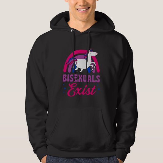 Veste À Capuche Bisexuals Exist Bisexual Pride Minimalist Rainbow (Devant)