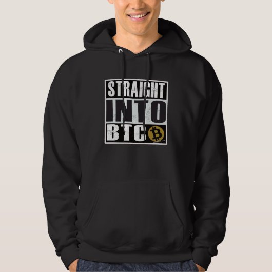 Veste À Capuche Bitcoin  Straight Outta into BTC Blockchain (Devant)