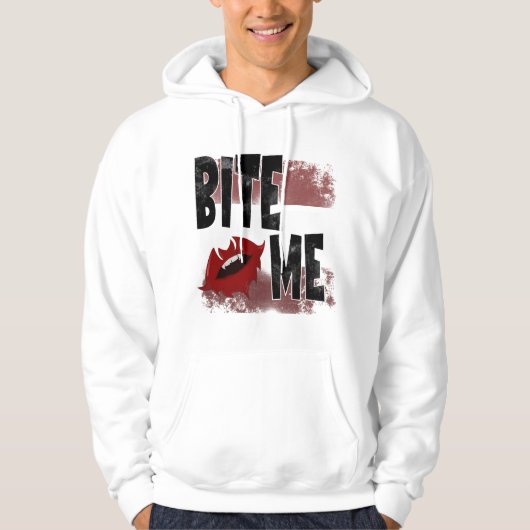 Veste À Capuche Bite me - Citation Cool - Halloween - Bat (Devant)