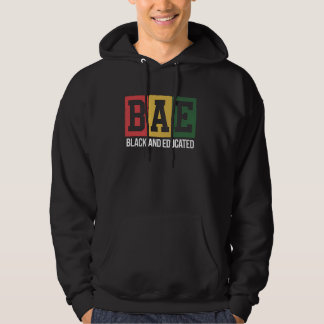 Veste À Capuche Black and Educated BAE Black History Mois Fierté A