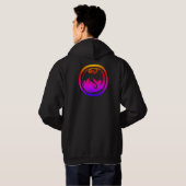 Veste À Capuche Black Dragon neon à capuchon noir sweatshirt retou (Dos entier)