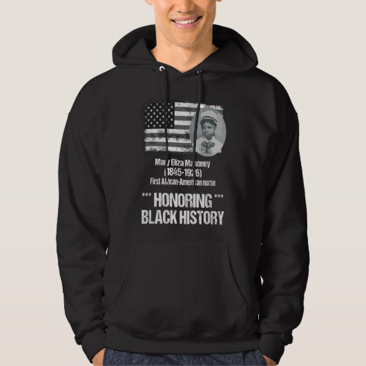 Veste À Capuche Black History featuring 1st African American Nurse (Devant)
