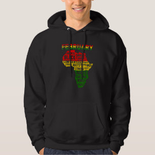 Veste À Capuche Black History Month African Map Colors