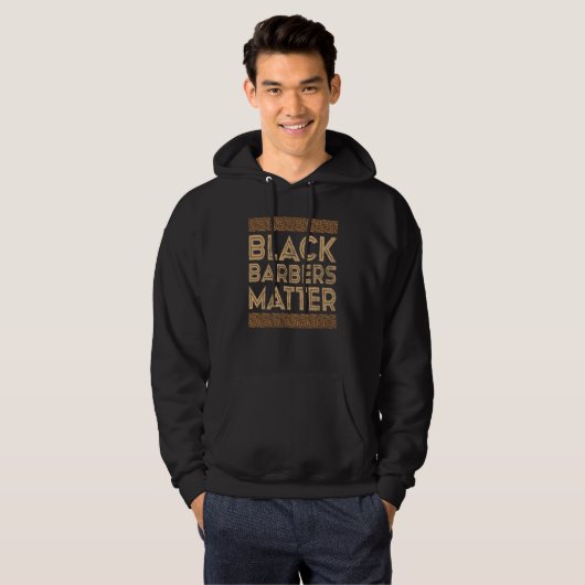 Veste À Capuche Black History Month Black Barbers Matter (Devant entier)