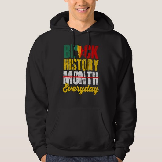 Veste À Capuche Black History Month Everyday African Melanin Black (Devant)