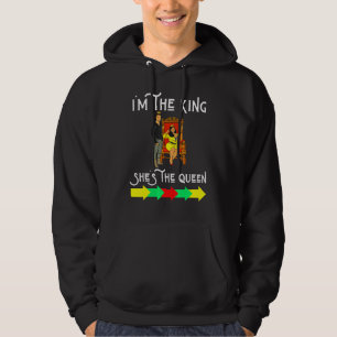 Veste À Capuche Black King Queen mari femme petit ami ami
