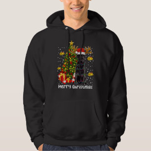 Veste À Capuche Black Labrador Retriers Père Noël Christmas Tree L