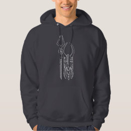 Veste À Capuche Black Loki Staff Norse Heathen Pagan Asatru Viking